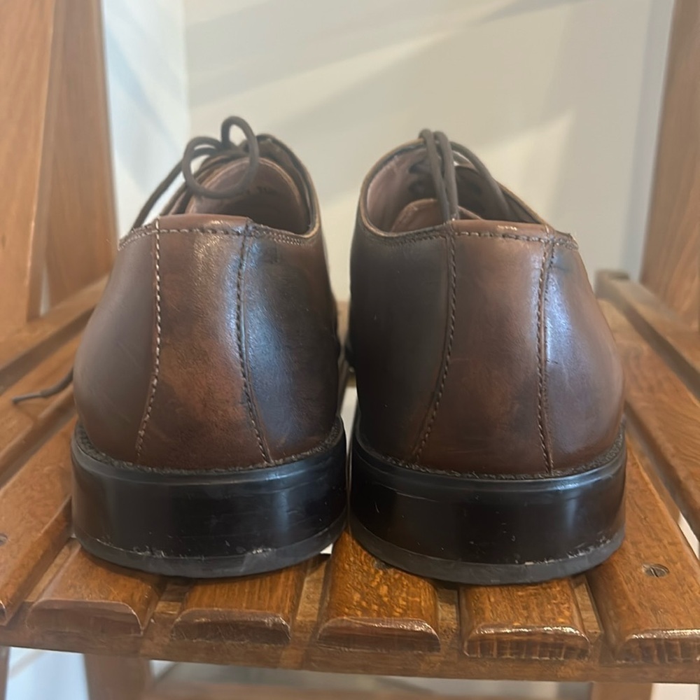 Joseph Abboud Brown Leather Cambridge Cap Toe Oxford Shoes Size 11 M - Picture 4 of 11